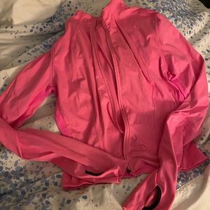 lululemon pink crop zip up 6